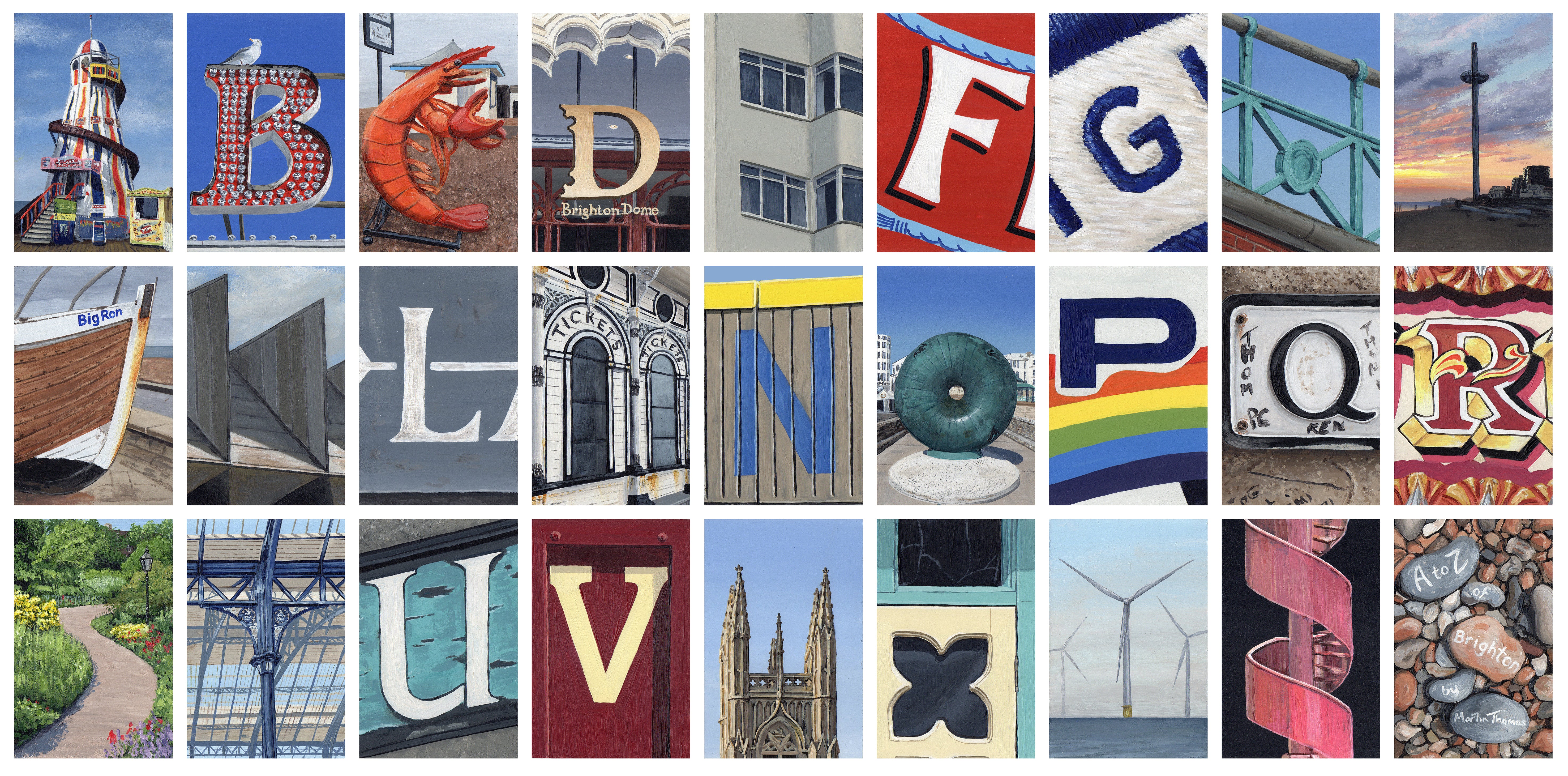 A to Z of Brighton Print – Martin Thomas - Artist in Brighton