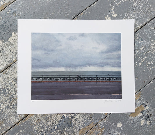 Gloomy Hove Seafront print