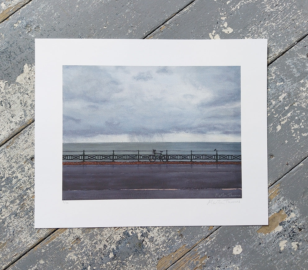 Gloomy Hove Seafront print