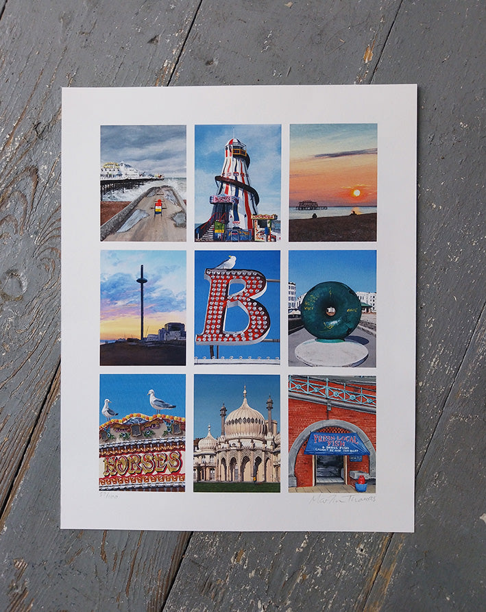 Art Print of multiple paintings by Martin Thomas