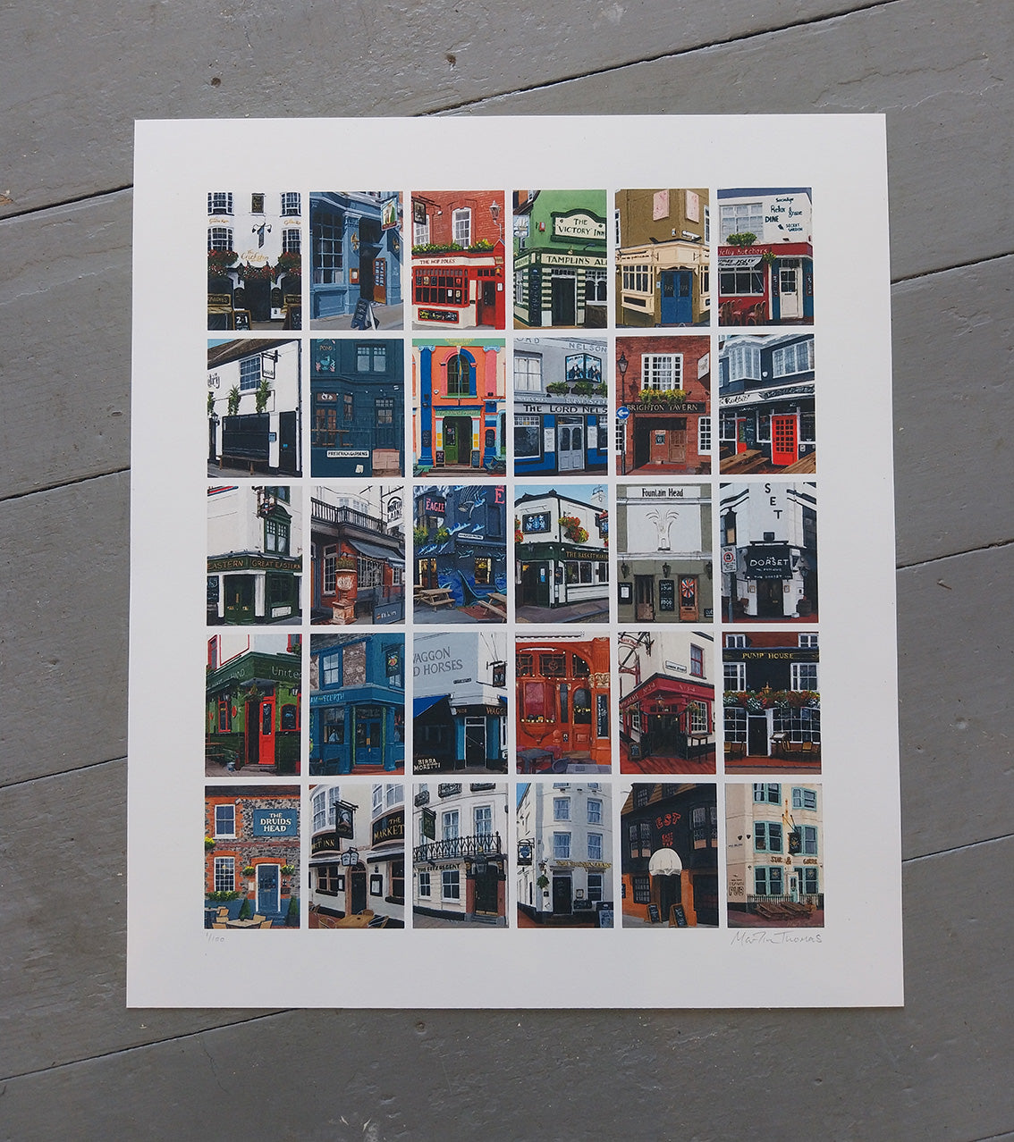 A Painted Pub Crawl - Brighton Route Two Print