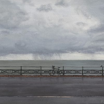 Painting of a gloomy day on Hove seafront by Martin Thomas