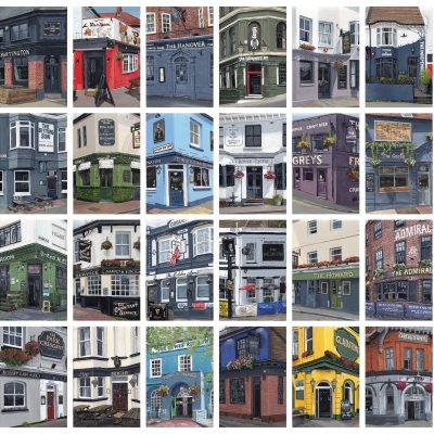 A painted pub crawl of Hanover in Brighton by Martin Thomas