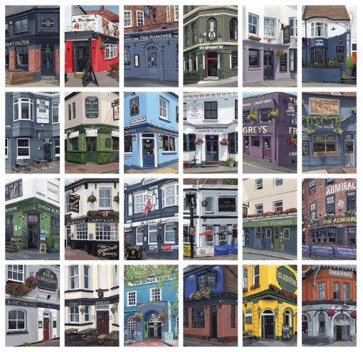 A painted pub crawl of Hanover in Brighton by Martin Thomas